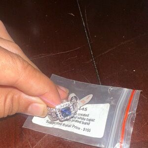 Bomb Party Rainbow and White Topaz Ring